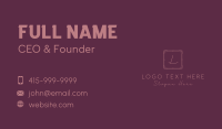 Elegant Square Letter Business Card Image Preview