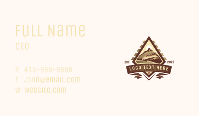 Mountain Peak Hiking Business Card Image Preview