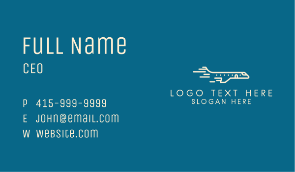 Fast Flying Jet Business Card Design Image Preview