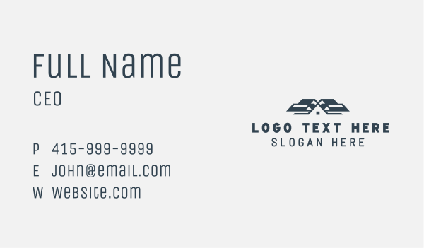 Residential Subdivision Roofing Business Card Design Image Preview