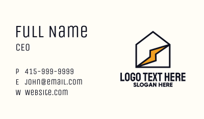 Lightning House Business Card Image Preview