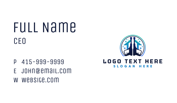 Power Wash Janitorial Cleaner Business Card Design Image Preview