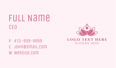 Pink Healing Lotus  Business Card Image Preview