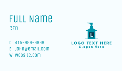 House Sanitizer Letter Business Card Image Preview