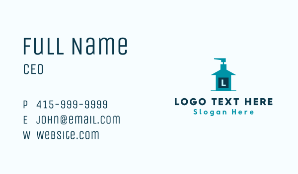 House Sanitizer Letter Business Card Design Image Preview