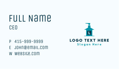 House Sanitizer Letter Business Card Image Preview