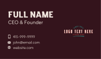 Festival Event Wordmark Business Card Image Preview