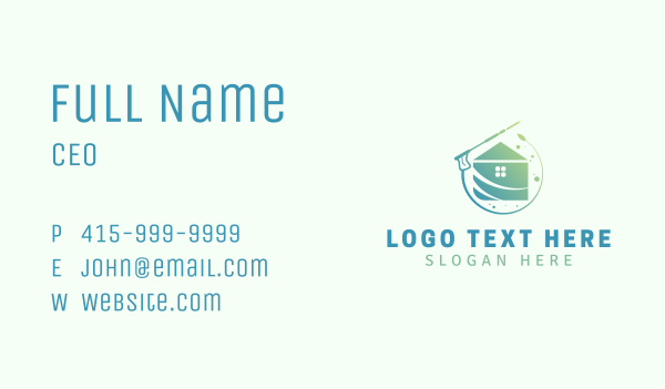 Gradient Home Pressure Washing Business Card Design Image Preview