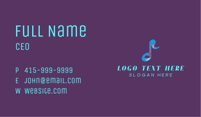 Musical Note Ribbon Business Card Image Preview