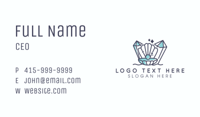 Crystal Clam Pearl Business Card Image Preview