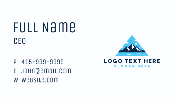 Mountain Lake Adventure Business Card Design Image Preview