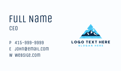 Mountain Lake Adventure Business Card Image Preview