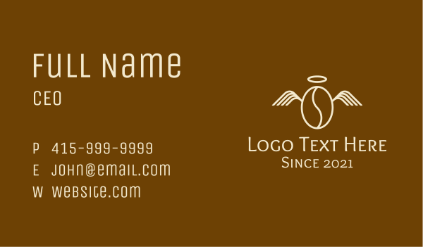 Angel Bean Halo  Business Card Design Image Preview