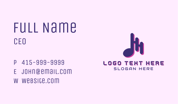 Music Note Beat  Business Card Design Image Preview