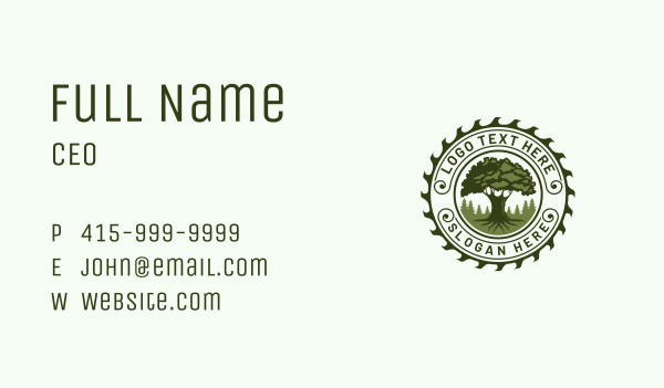 Sawmill Woodwork Lumberjack Business Card Design Image Preview