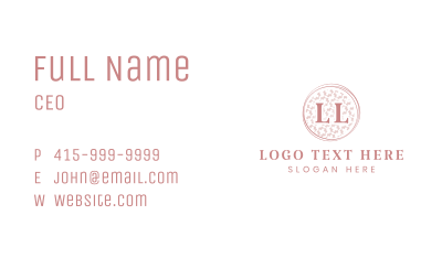 Feminine Floral Fashion Business Card Image Preview