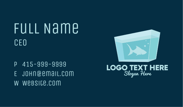 Blue Fish Aquarium Business Card Design Image Preview
