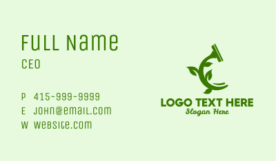 Eco Friendly Squeegee Business Card