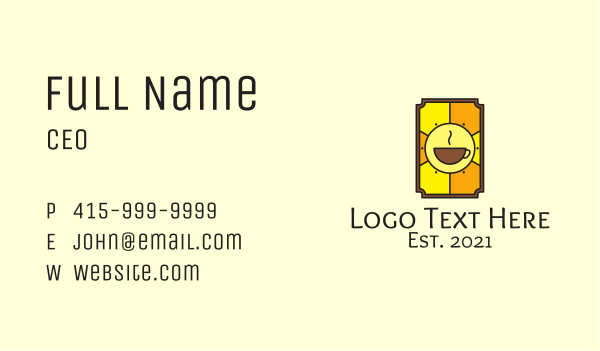 Coffee Wall Frame Business Card Design Image Preview