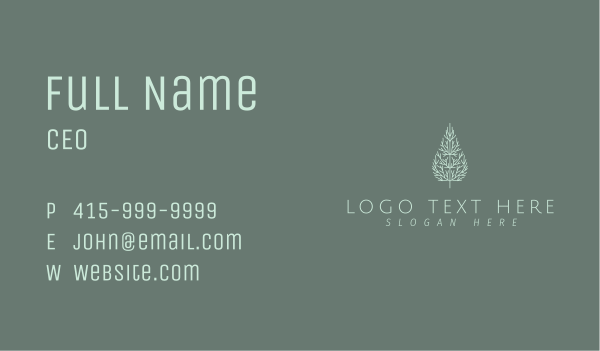Outline Tree Branch Business Card Design Image Preview