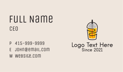 Fresh Juice Beverage Business Card Image Preview