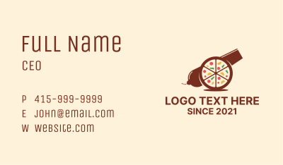 Pizza Cannon Restaurant Business Card Image Preview