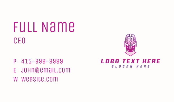 Artificial Intelligence Mind Business Card Design Image Preview