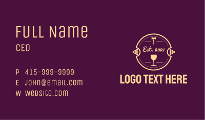Wine Distillery Badge Business Card Image Preview