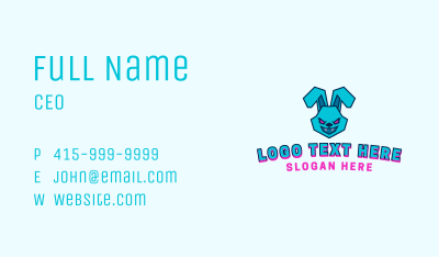 Evil Bunny Rabbit Business Card Image Preview