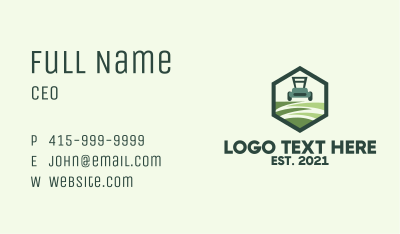 Hexagon Lawn Care  Business Card Image Preview