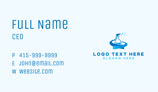 Disinfection Spray Cleaner Business Card Design Image Preview