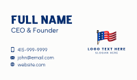 American Flag Pole Business Card Image Preview