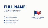 American Flag Pole Business Card Design