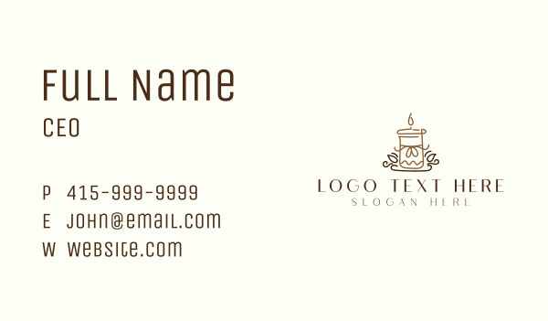 Candle Flame Spa Business Card Design Image Preview