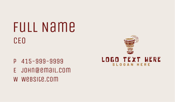 Djembe African Festival Business Card Design Image Preview