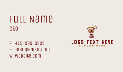 Djembe African Festival Business Card Image Preview