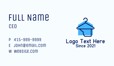 Laundry Hanger Shop Business Card Image Preview