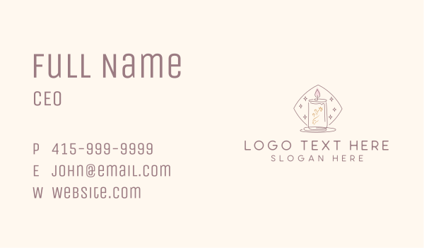 Scented Candle Light Business Card Design Image Preview
