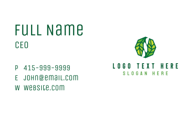 Botanical Leaf Landscaping Business Card Image Preview