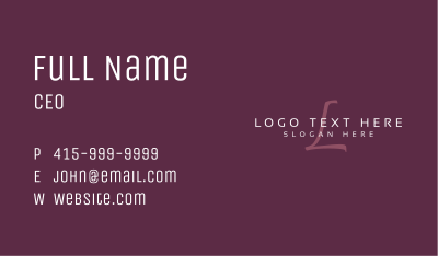 Premium Beauty Lettermark Business Card Image Preview