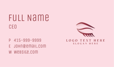 Feminine Eyelash Beauty Business Card Image Preview