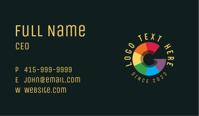 Colorful Letter G Network Business Card