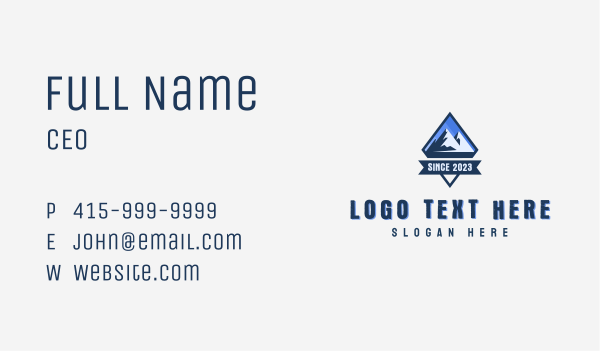 Adventure Mountain Peak  Business Card Design Image Preview