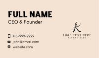 Fashion Designer Signature  Letter K Business Card Image Preview