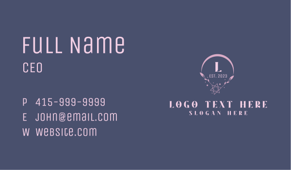 Floral Star Letter Business Card Design Image Preview