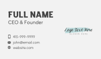 General Fashion Script Wordmark Business Card Image Preview
