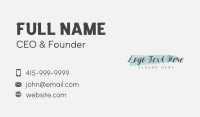 General Fashion Script Wordmark Business Card Design