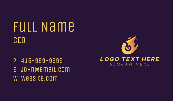 DJ Fire Headphones Business Card Design Image Preview