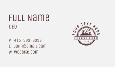 Hand Planer Woodworking Business Card Image Preview