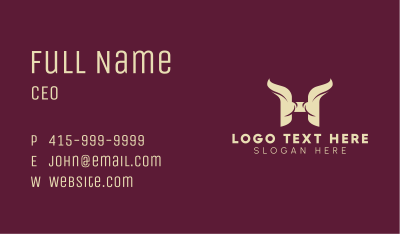 Horn Letter H Business Card Image Preview